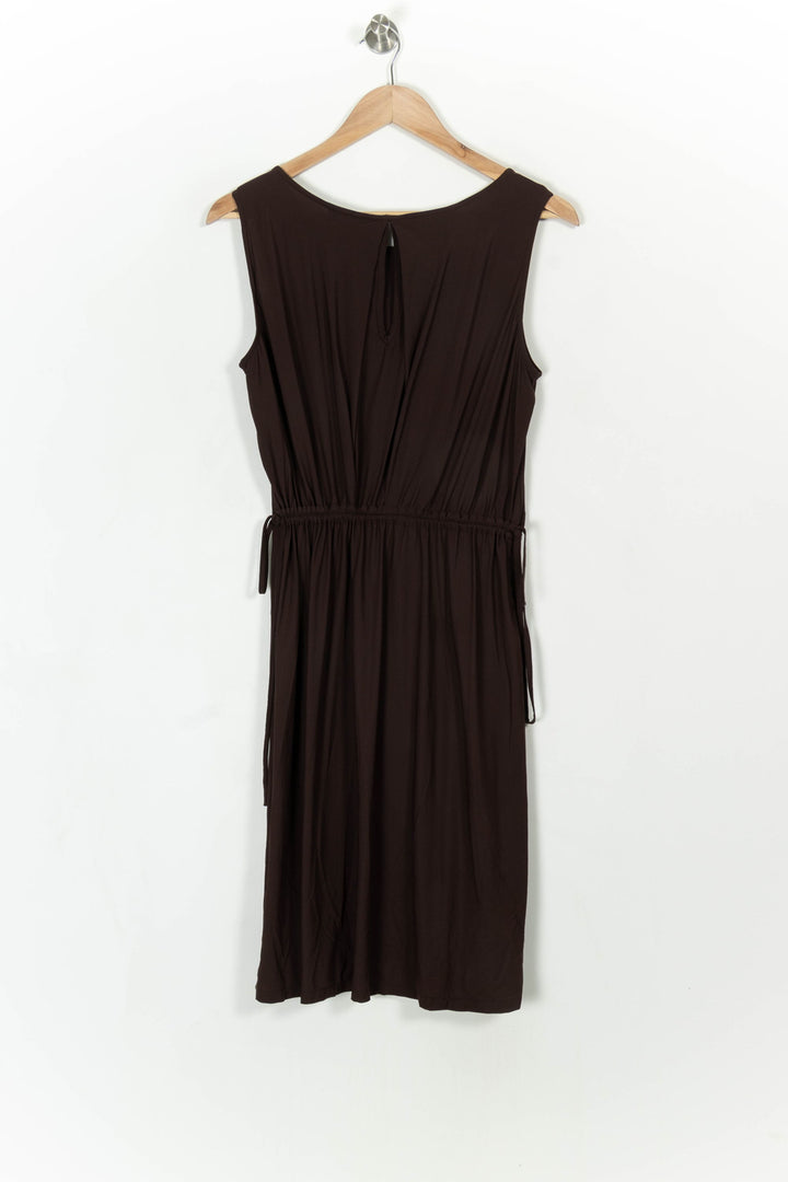 Robe Sans Manches Marron - Taille S/36 de la marque Indies | PARAD108388 - Vendu par Paradigme - Image 4