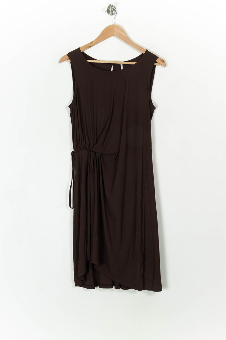 Robe Sans Manches Marron - Taille S/36 de la marque Indies | PARAD108388 - Vendu par Paradigme - Image 2