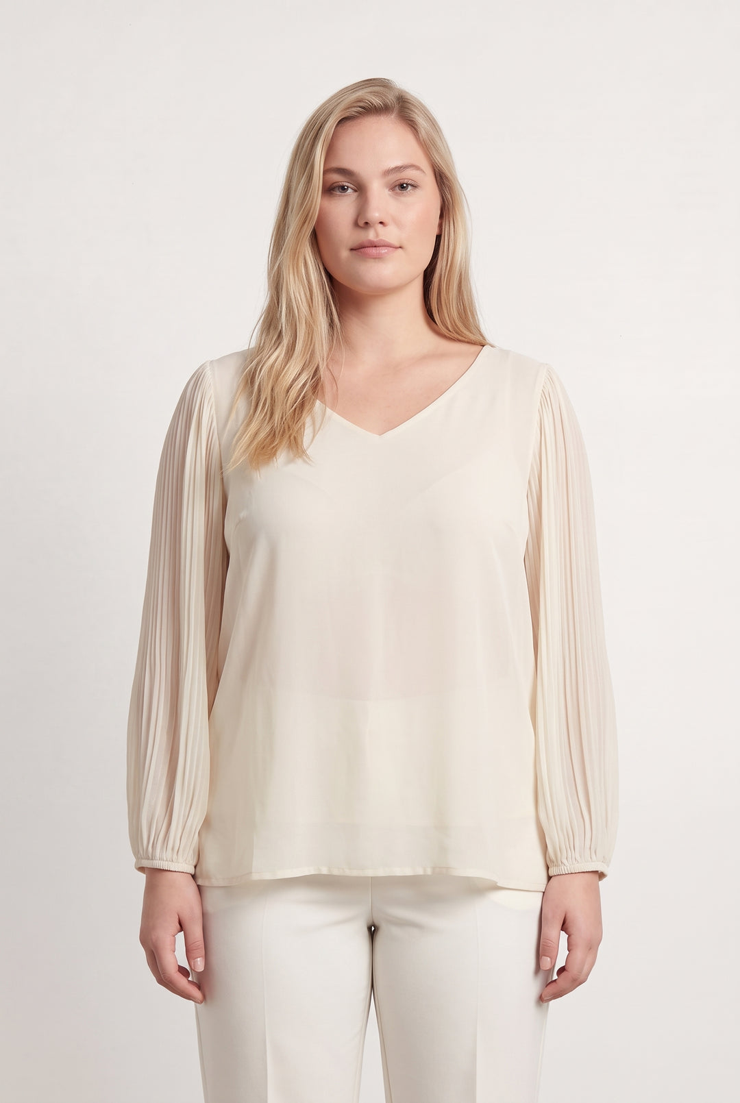 Blouse Beige - Taille XXXL/46 de la marque Indies | PARAD108389 - Vendu par Paradigme - Image 1
