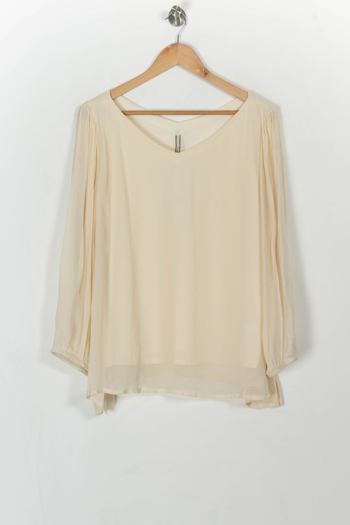 Blouse Beige - Taille XXXL/46 de la marque Indies | PARAD108389 - Vendu par Paradigme - Image 2