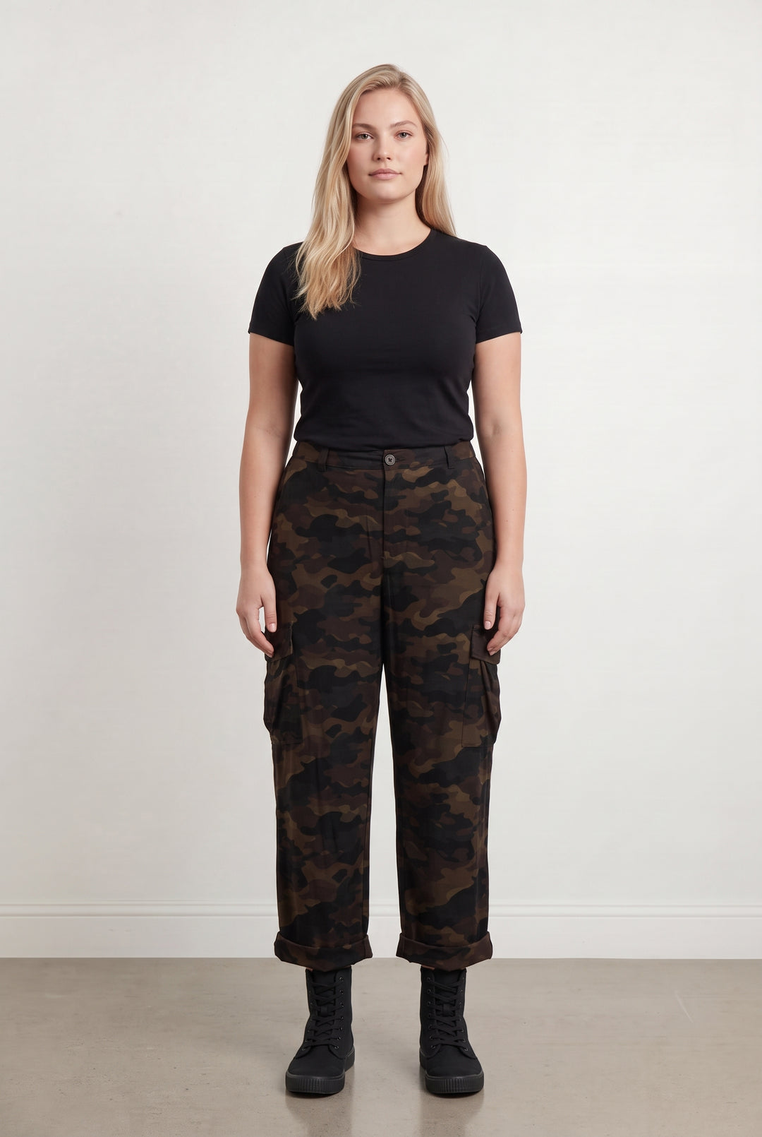 Pantalon Cargo Vert et Noir - Taille XXXL/46 de la marque Indies | PARAD108398 - Vendu par Paradigme - Image 1