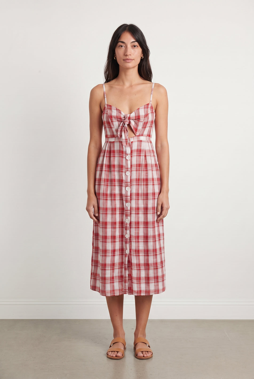 Robe Longue Rouge et Blanche - Taille XS/34 de la marque Kookai | PARAD108523 - Vendu par Paradigme - Image 1