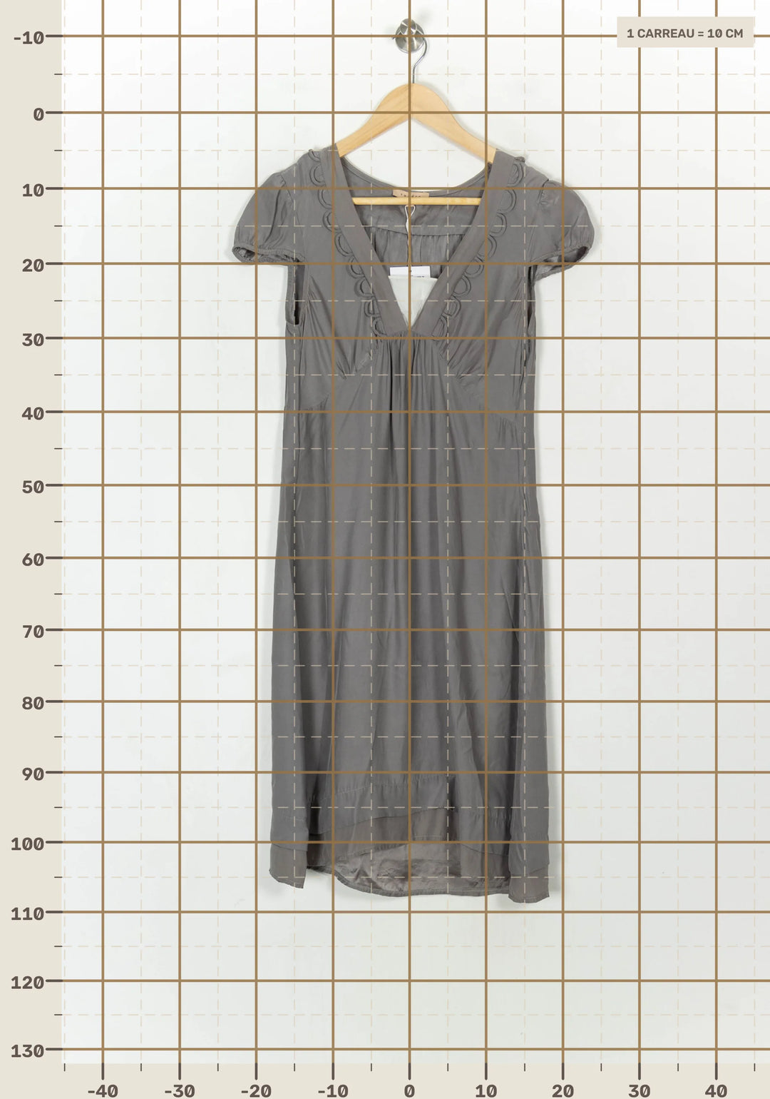 Robe Longue Grise - Taille M/38 de la marque Sandro | PARAD108525 - Vendu par Paradigme - Image 4