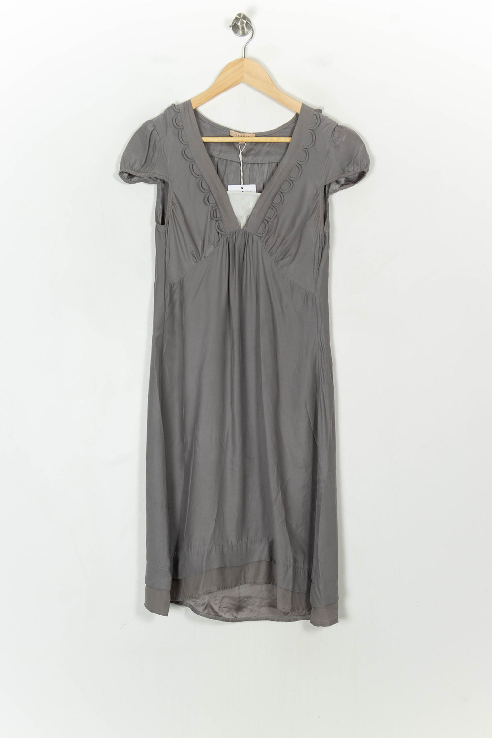 Robe Longue Grise - Taille M/38 de la marque Sandro | PARAD108525 - Vendu par Paradigme - Image 2