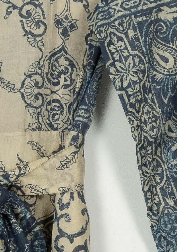 Robe Longue Bleue et Beige - Taille S/36 de la marque Maison 123 | PARAD108528 - Vendu par Paradigme - Image 3