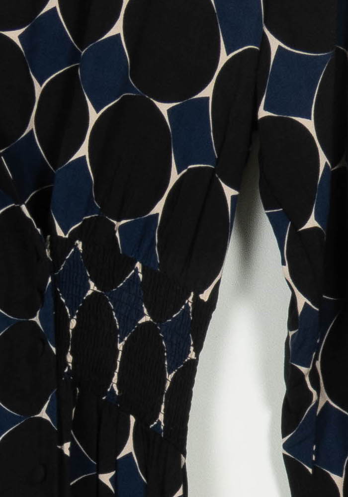 Robe Noire et Bleue - Taille M/38 de la marque La Fée Maraboutée | PARAD108530 - Vendu par Paradigme - Image 3