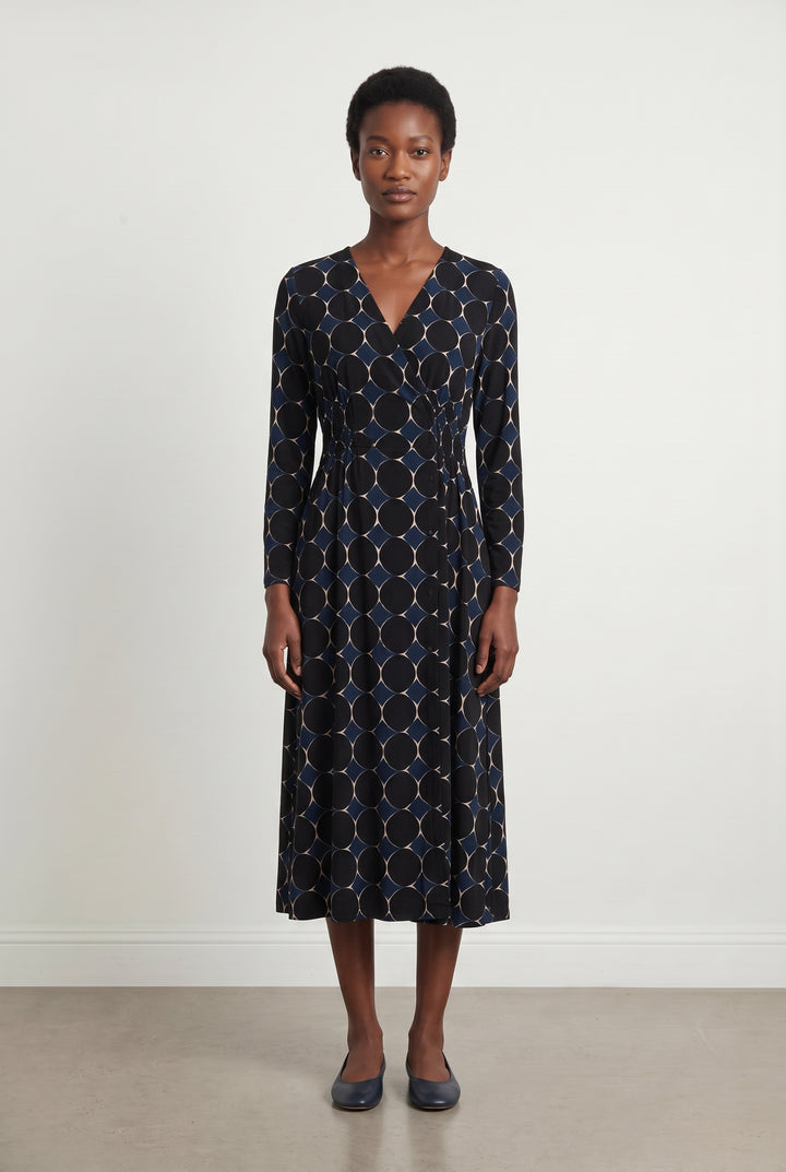Robe Noire et Bleue - Taille M/38 de la marque La Fée Maraboutée | PARAD108530 - Vendu par Paradigme - Image 1