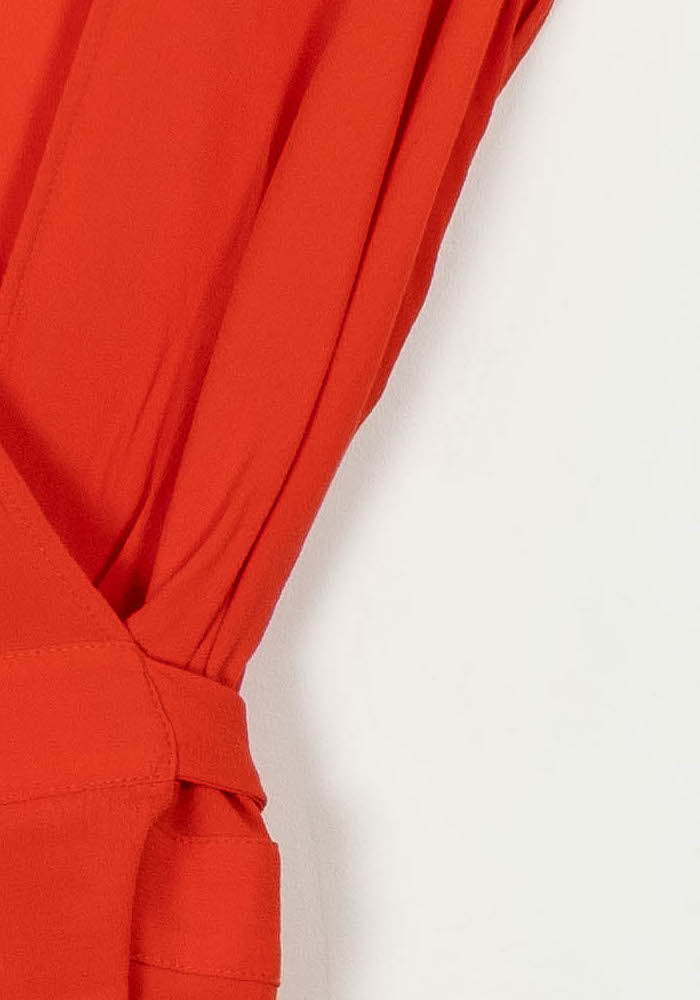 Robe Portefeuille Orange - Taille M/38 de la marque Sud express | PARAD108531 - Vendu par Paradigme - Image 3