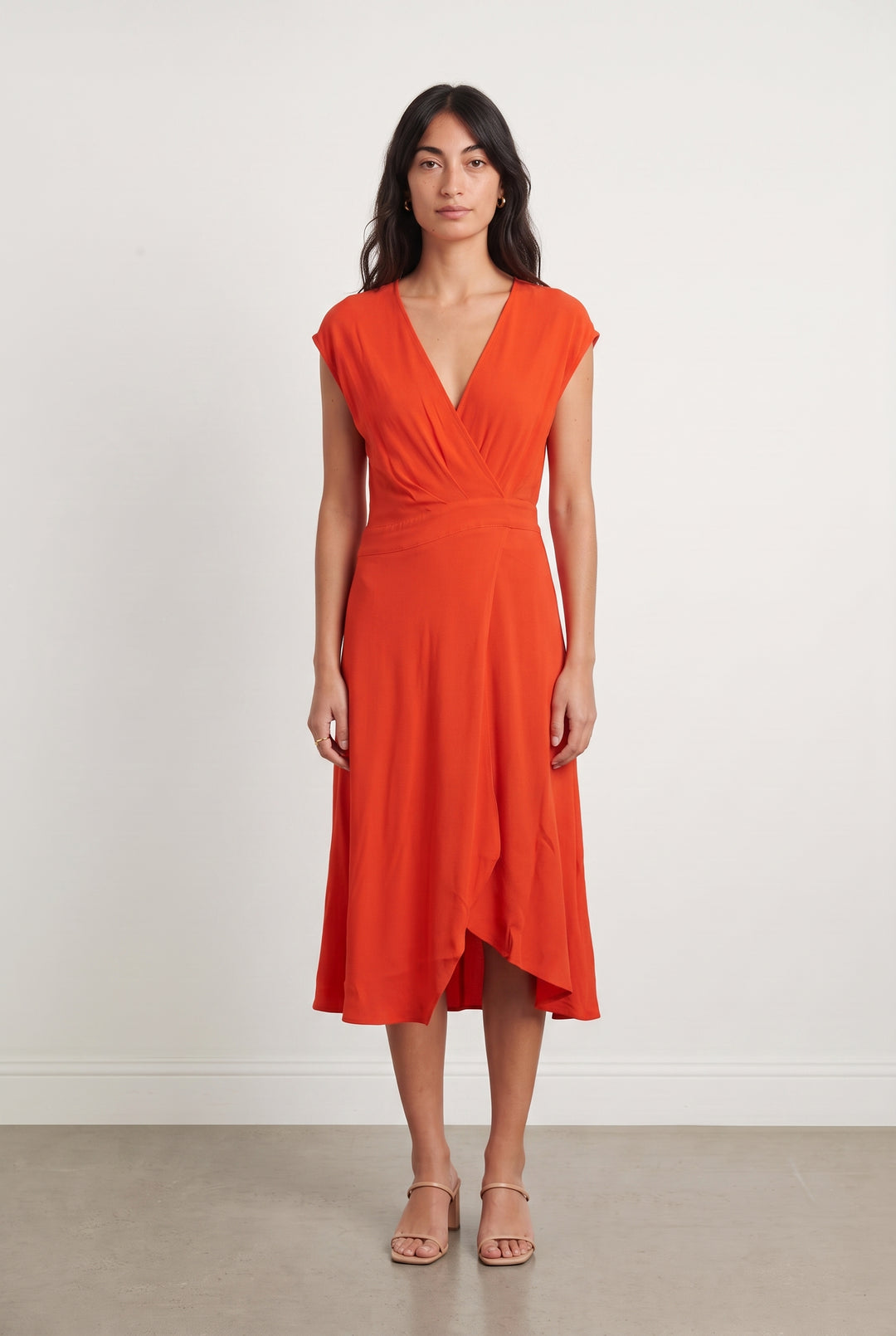 Robe Portefeuille Orange - Taille M/38 de la marque Sud express | PARAD108531 - Vendu par Paradigme - Image 1