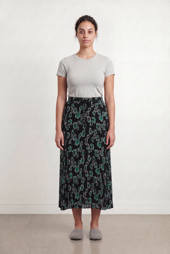 Jupe Plissée Noire et Verte - Taille L/40 de la marque IKKS | PARAD108537 - Vendu par Paradigme - Image 1