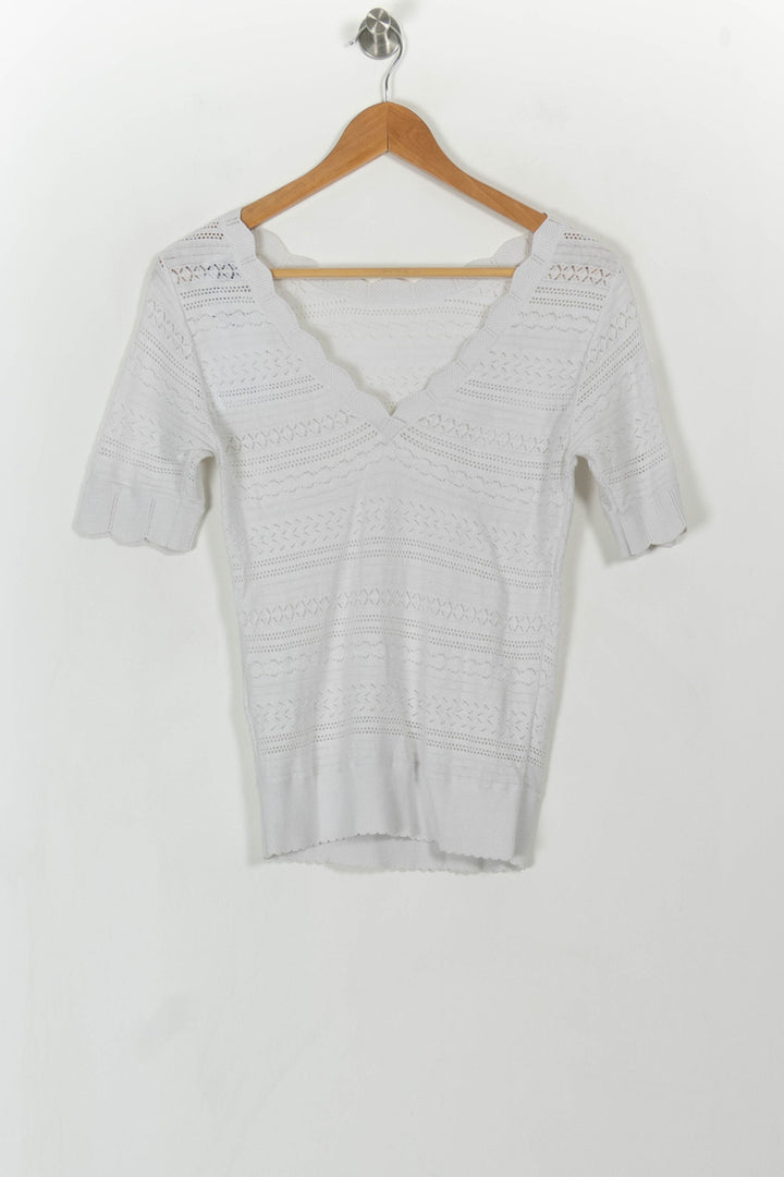 Pull Blanc - Taille S/36 de la marque Petite Mendigote | PARAD108541 - Vendu par Paradigme - Image 4