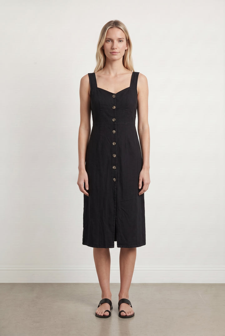 Robe Boutonnée Noire - Taille S/36 de la marque Petite Mendigote | PARAD108552 - Vendu par Paradigme - Image 1