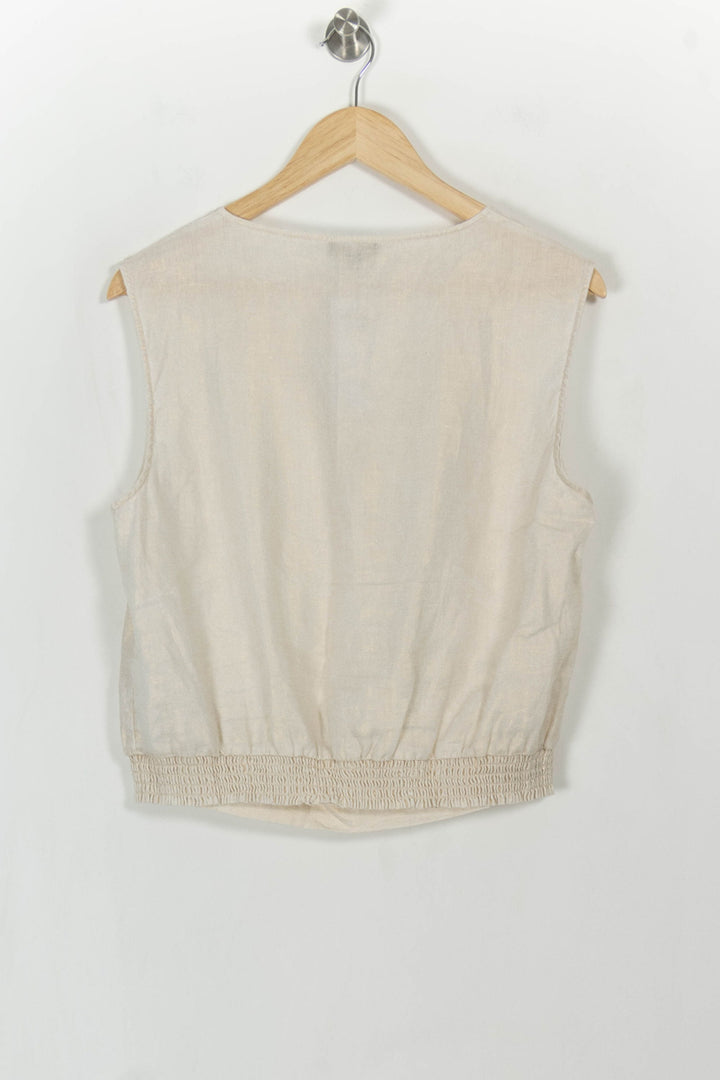 Blouse Sans Manches Beige - Taille XL/42 de la marque Caroll | PARAD108555 - Vendu par Paradigme - Image 4