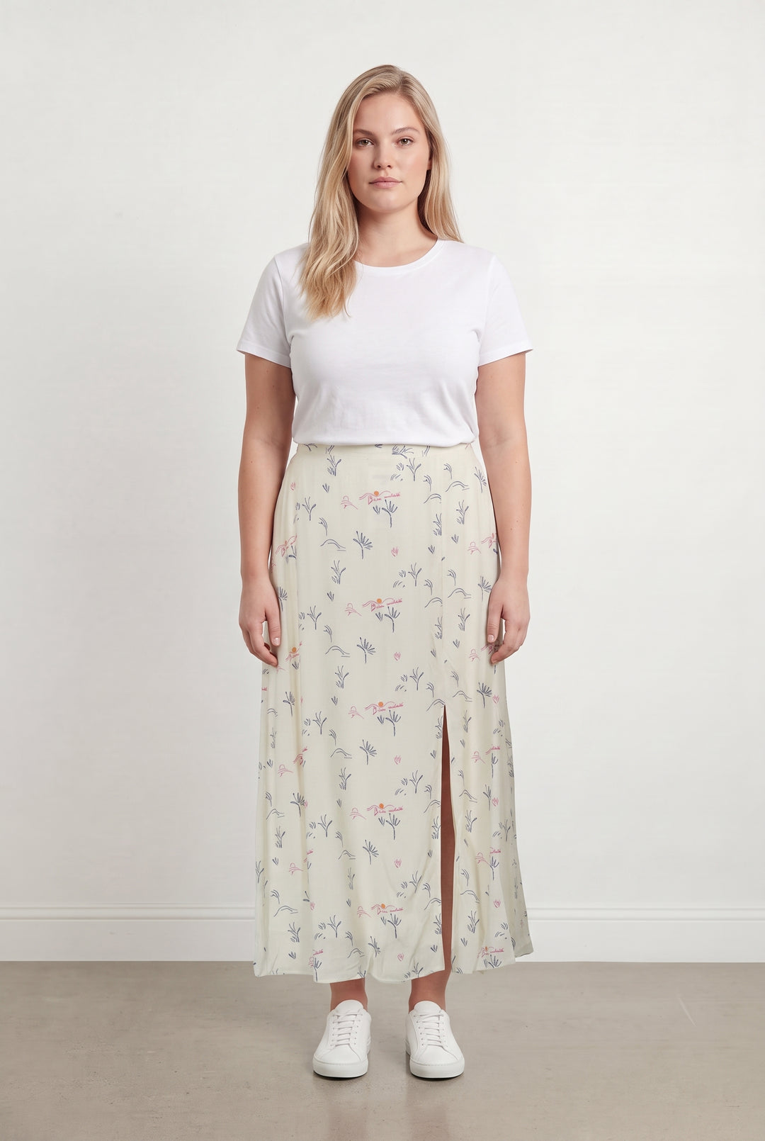 Jupe Longue Blanche et Bleue - Taille XL/42 de la marque Des petits hauts | PARAD108565 - Vendu par Paradigme - Image 1