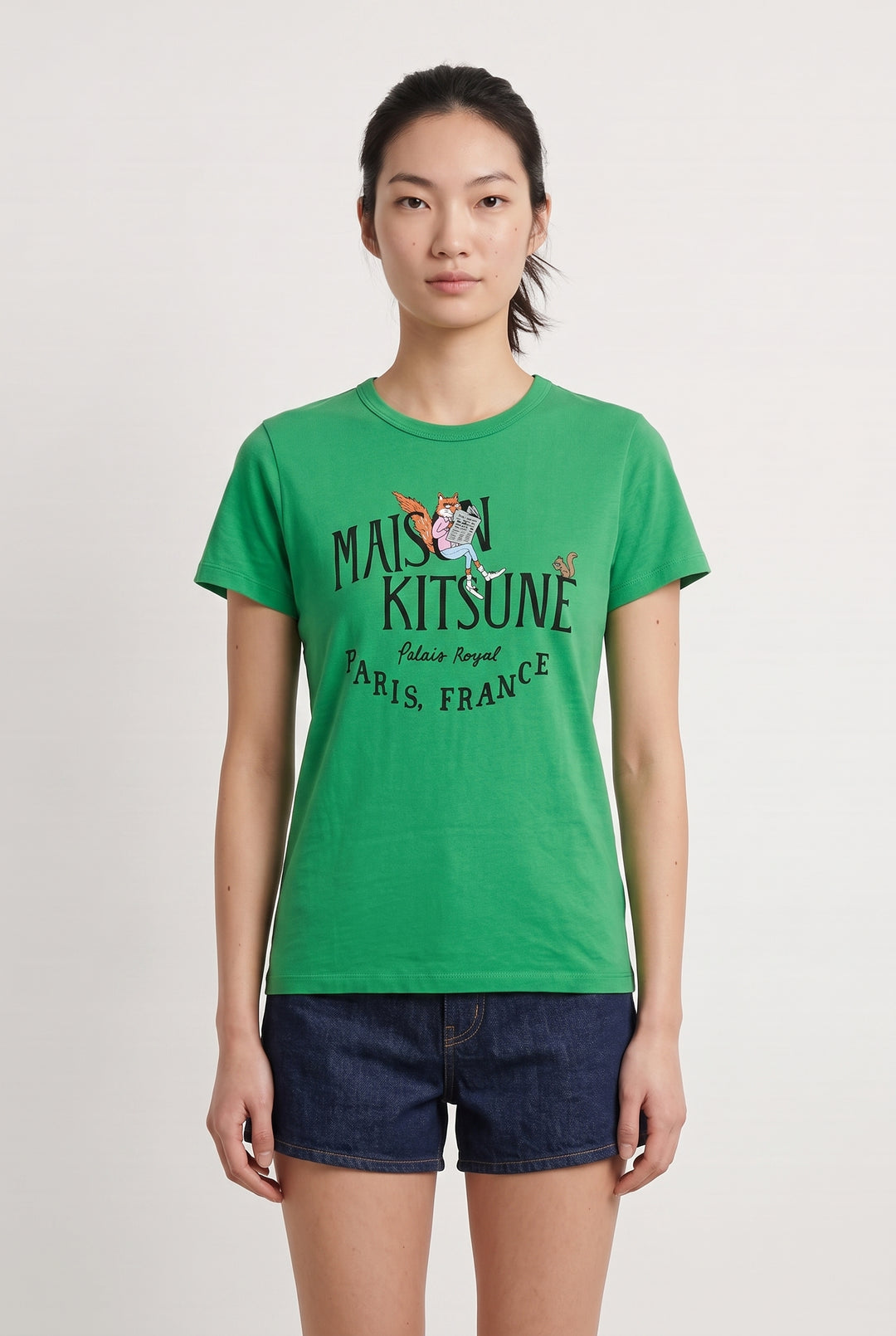 Tee-shirt Vert - Taille XS/34 de la marque Maison Kitsuné | PARAD108568 - Vendu par Paradigme - Image 1