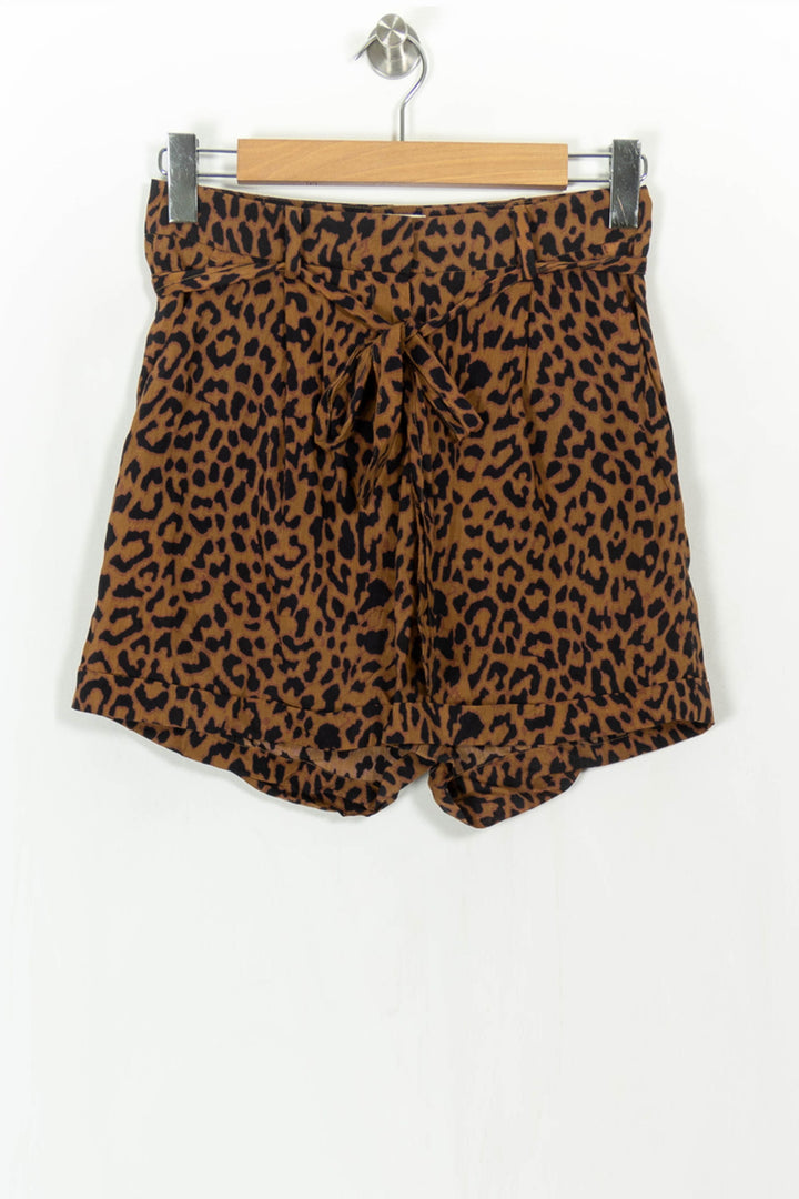 Short Léopard Marron et Noir - Taille XS/34 de la marque Essentiel Antwerp | PARAD108569 - Vendu par Paradigme - Image 2