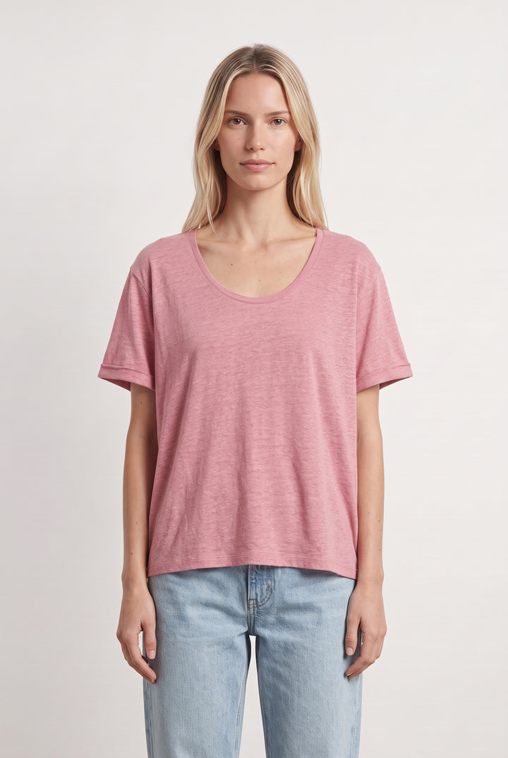 Tee-shirt Rose - Taille S/36 de la marque IKKS | PARAD108572 - Vendu par Paradigme - Image 1