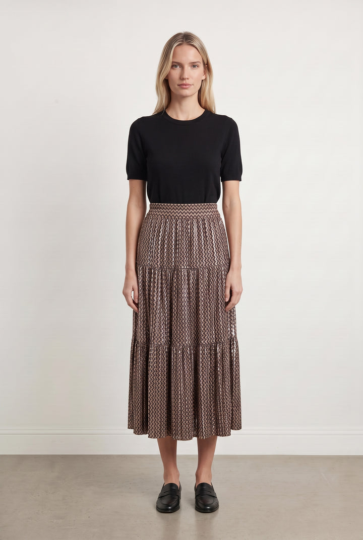 Jupe Plissée Or et Noir - Taille S/36 de la marque ba&sh | PARAD108573 - Vendu par Paradigme - Image 1