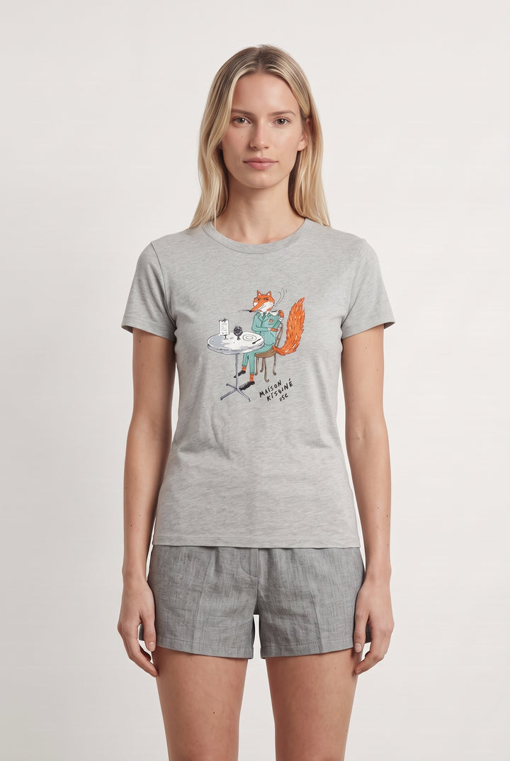 Tee-shirt Gris - Taille M/38 de la marque Maison Kitsuné | PARAD108575 - Vendu par Paradigme - Image 1