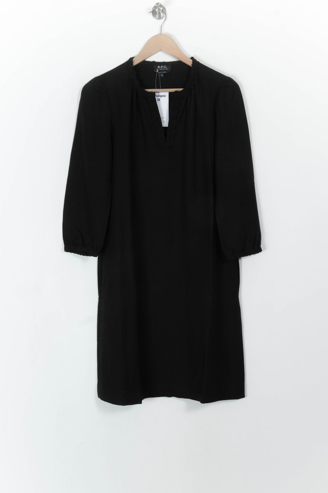 Robe Midi Noire - Taille XS/34 de la marque A.P.C. | PARAD108580 - Vendu par Paradigme - Image 2