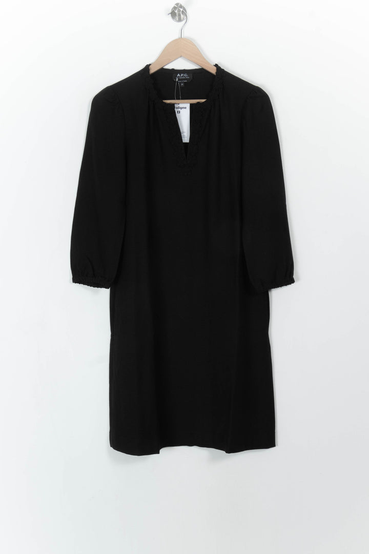 Robe Midi Noire - Taille XS/34 de la marque A.P.C. | PARAD108580 - Vendu par Paradigme - Image 2