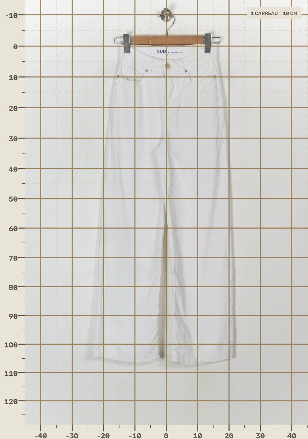 Jean Blanc - Taille XS/34 de la marque Sud express | PARAD108581 - Vendu par Paradigme - Image 4