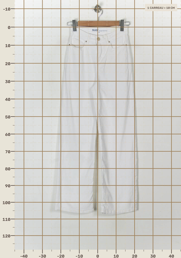 Jean Blanc - Taille XS/34 de la marque Sud express | PARAD108581 - Vendu par Paradigme - Image 4
