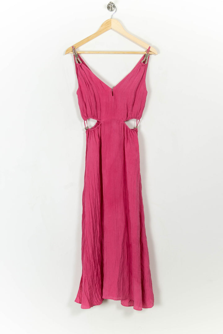 Robe Midi Rose - Taille S/36 de la marque Maje | PARAD108582 - Vendu par Paradigme - Image 2