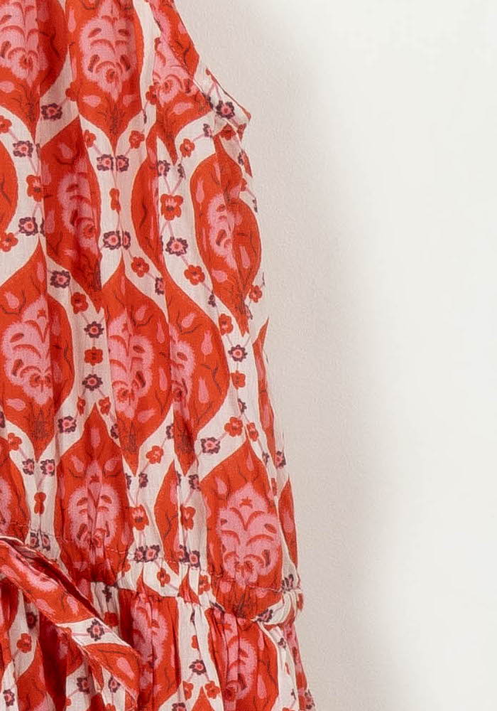Robe Longue Rouge et Blanche - Taille S/36 de la marque Petite Mendigote | PARAD108584 - Vendu par Paradigme - Image 3