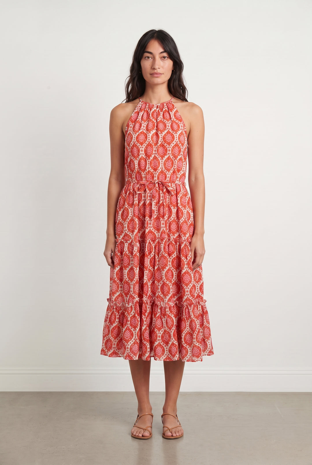 Robe Longue Rouge et Blanche - Taille S/36 de la marque Petite Mendigote | PARAD108584 - Vendu par Paradigme - Image 1