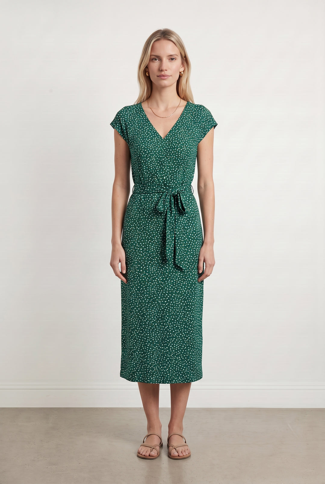 Robe Midi Verte - Taille S/36 de la marque Agnès b. | PARAD108588 - Vendu par Paradigme - Image 1