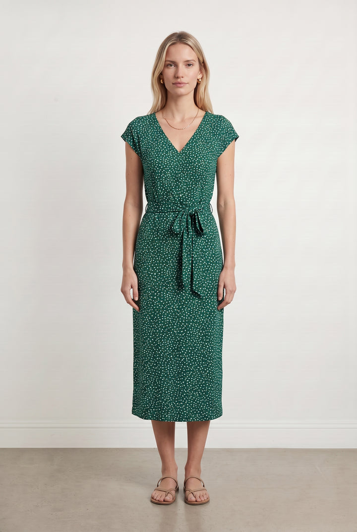Robe Midi Verte - Taille S/36 de la marque Agnès b. | PARAD108588 - Vendu par Paradigme - Image 1