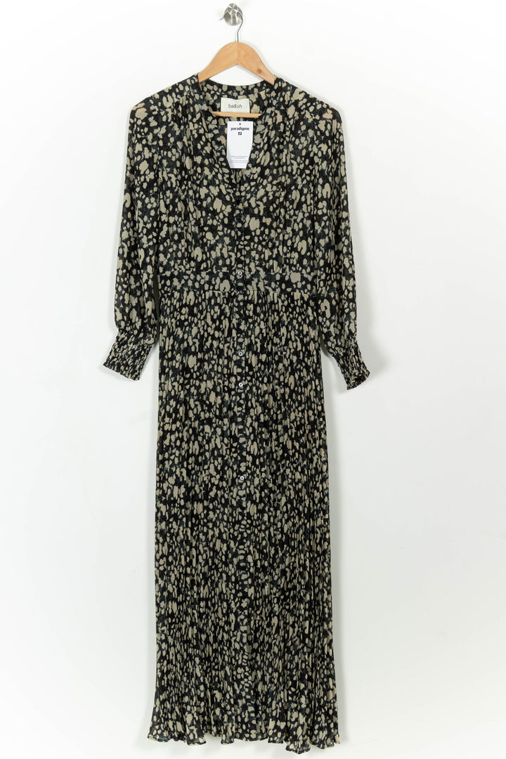 Robe Longue Noire et Beige - Taille S/36 de la marque ba&sh | PARAD108594 - Vendu par Paradigme - Image 2