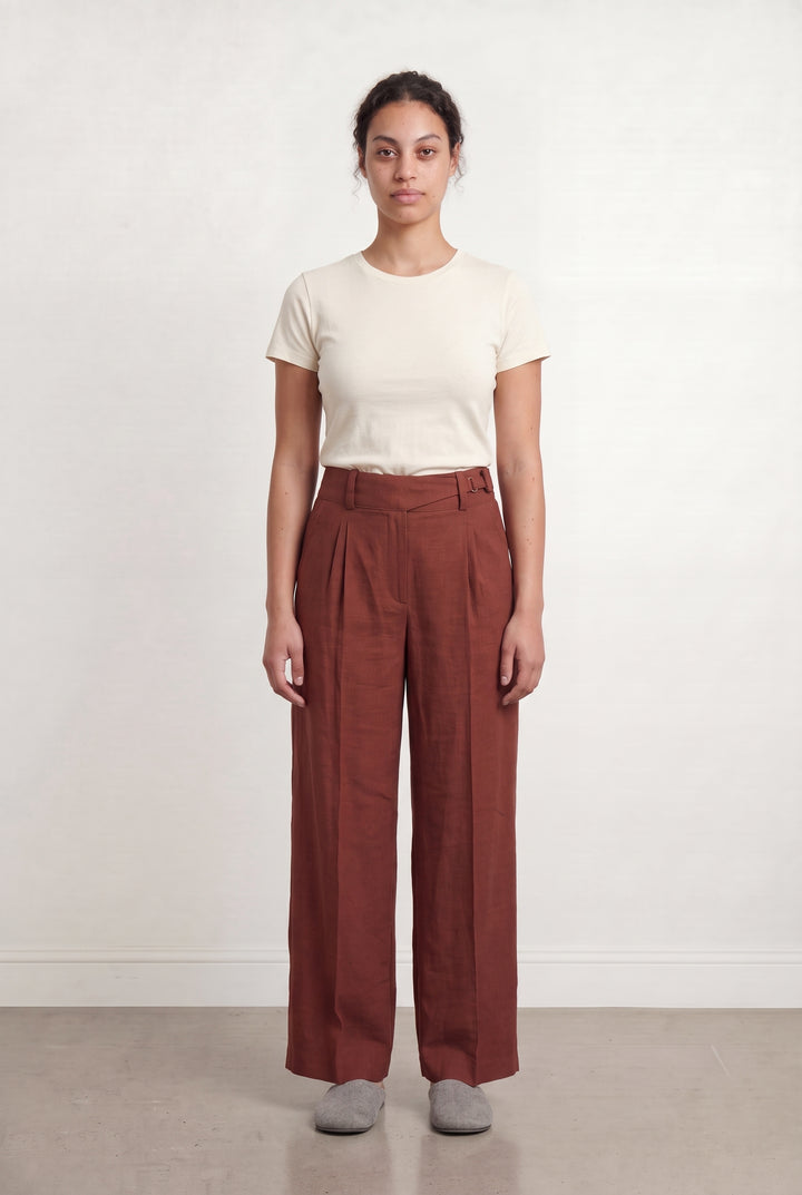 Pantalon Large Bordeaux - Taille L/40 de la marque Sézane | PARAD108595 - Vendu par Paradigme - Image 1