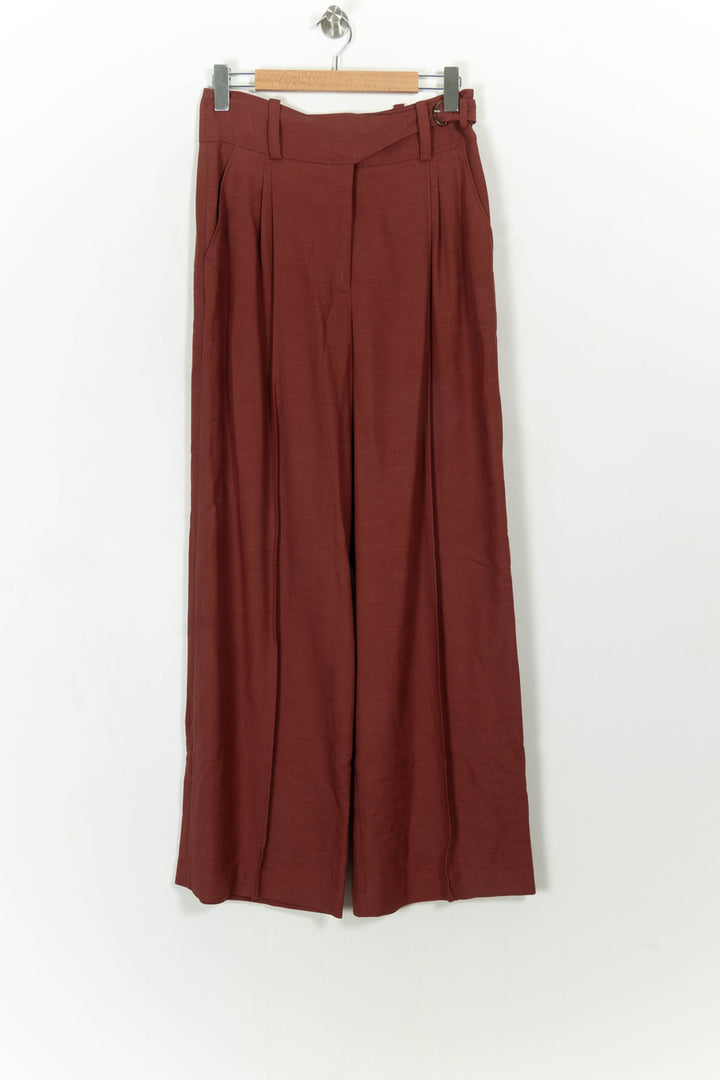 Pantalon Large Bordeaux - Taille L/40 de la marque Sézane | PARAD108595 - Vendu par Paradigme - Image 2