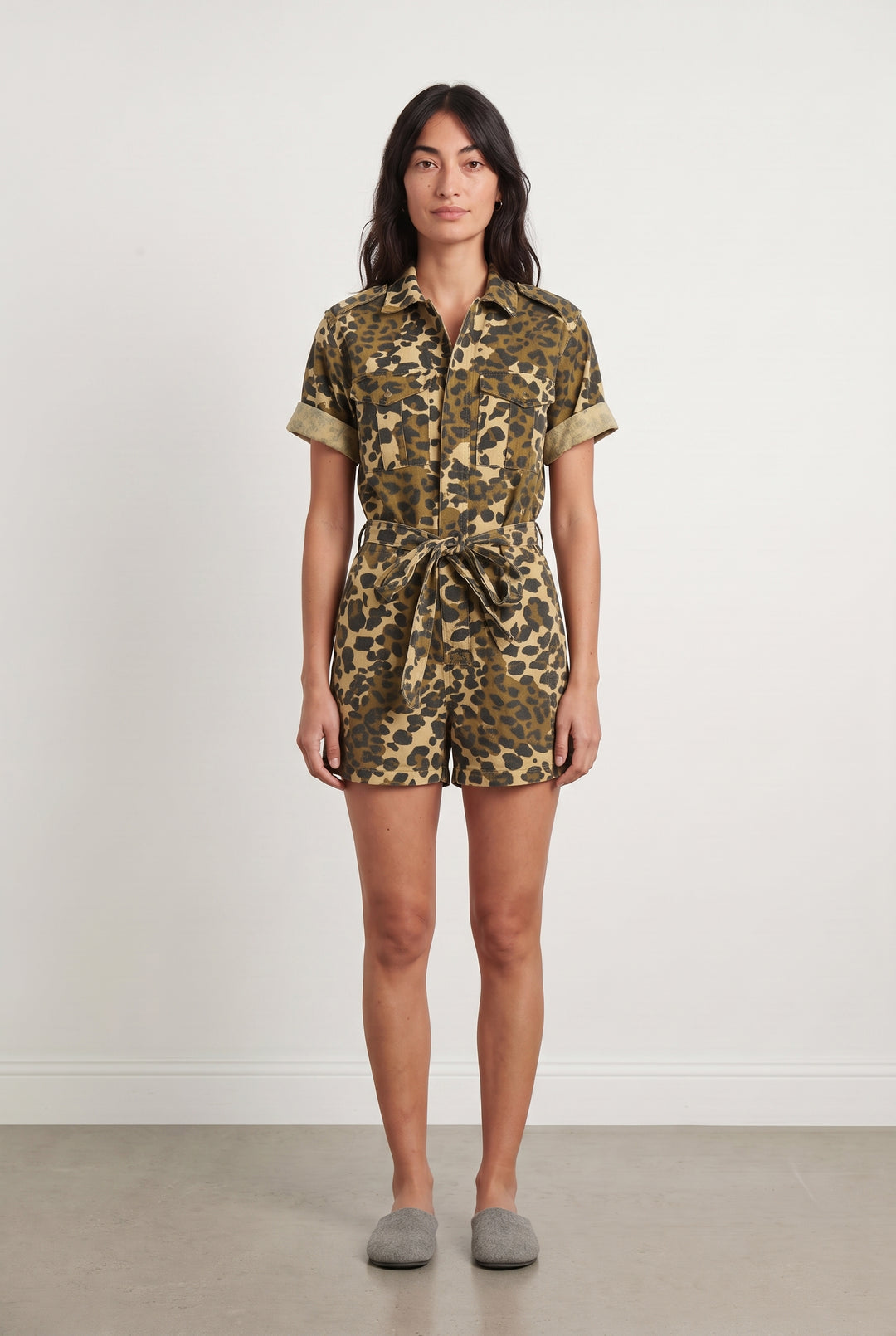 Combishort Beige et Noir - Taille S/36 de la marque Léon & Harper | PARAD108598 - Vendu par Paradigme - Image 1