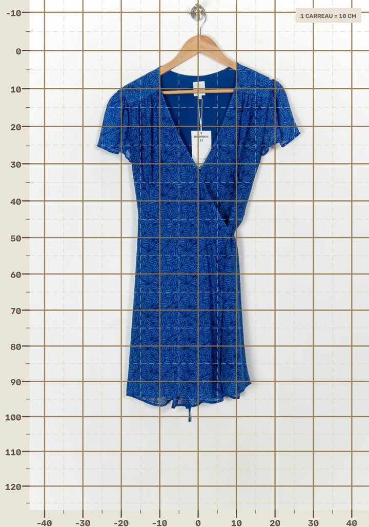 Robe Portefeuille Bleue - Taille L/40 de la marque Soi Paris | PARAD108611 - Vendu par Paradigme - Image 4