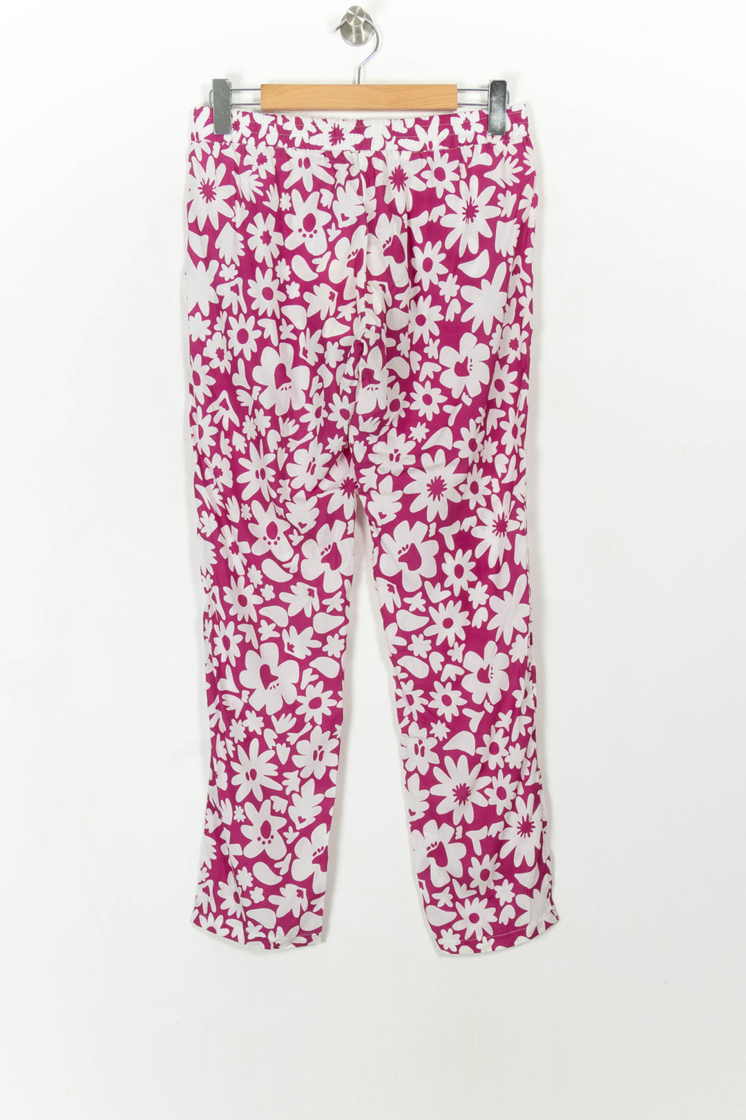 Pantalon Fleuri Rose et Blanc - Taille L/40 de la marque Elise Chalmin | PARAD108612 - Vendu par Paradigme - Image 4