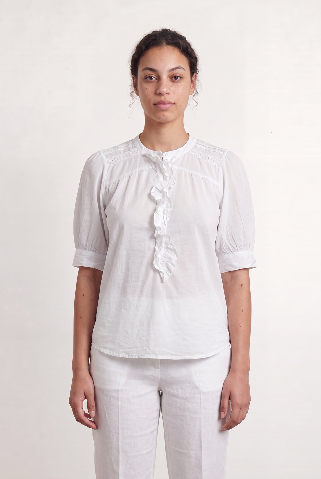 Blouse Blanche - Taille L/40 de la marque Caroll | PARAD108639 - Vendu par Paradigme - Image 1