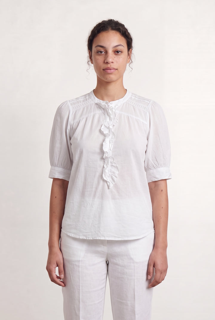Blouse Blanche - Taille L/40 de la marque Caroll | PARAD108639 - Vendu par Paradigme - Image 1