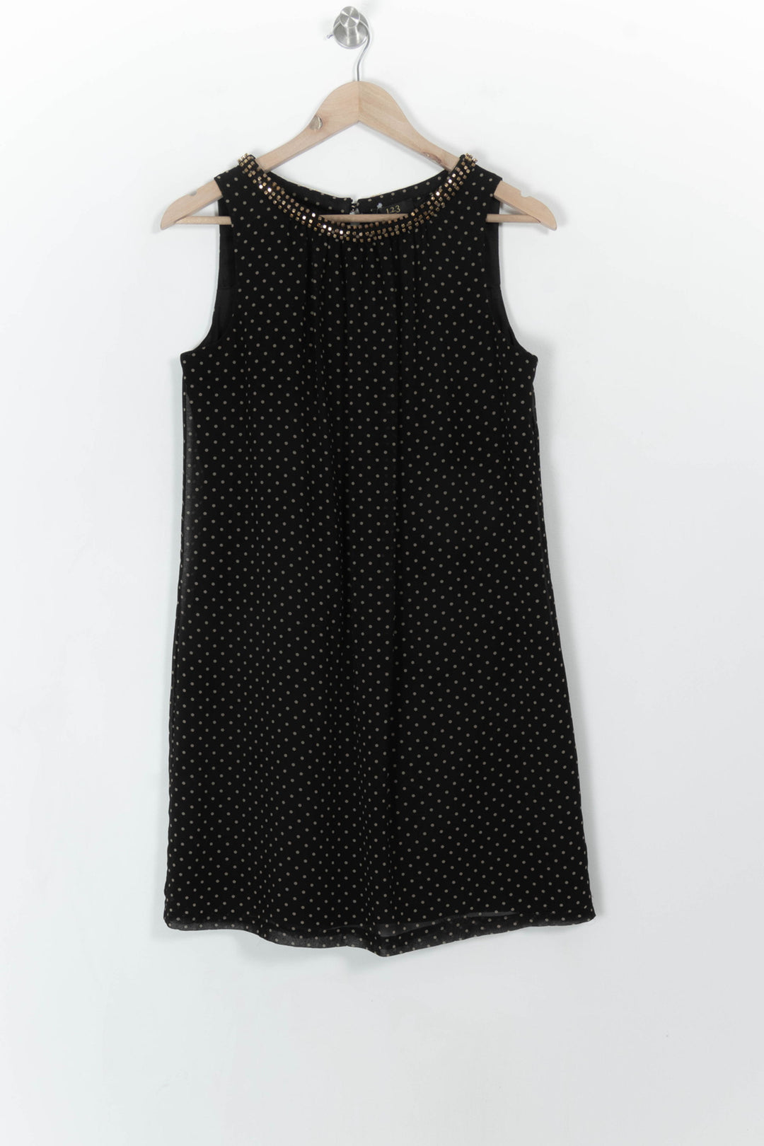 Robe Trapèze Noire à Pois Blancs - Taille M/38 de la marque Maison 123 | PARAD108640 - Vendu par Paradigme - Image 2