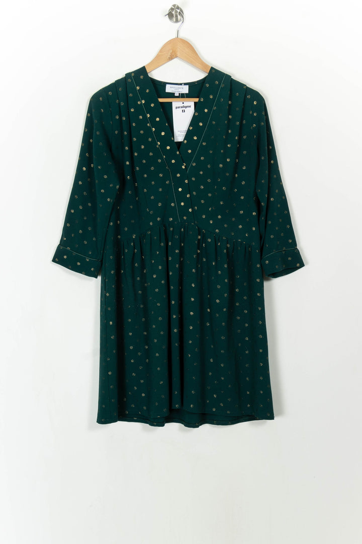 Robe Courte Verte et Dorée - Taille M/38 de la marque Opullence | PARAD108642 - Vendu par Paradigme - Image 2