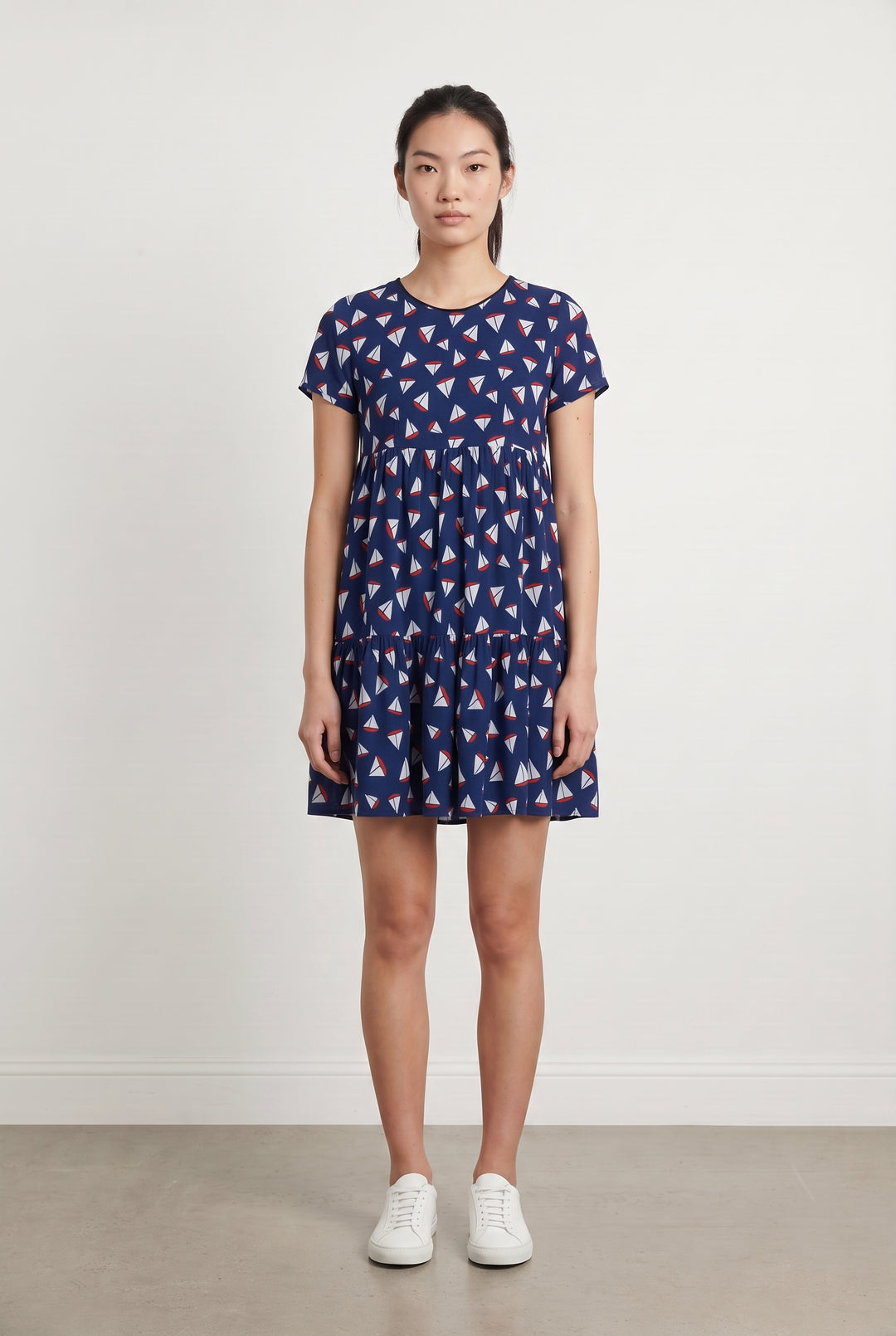 Robe Courte Bleu et Blanc - Taille M/38 de la marque Claudie Pierlot | PARAD108643 - Vendu par Paradigme - Image 1