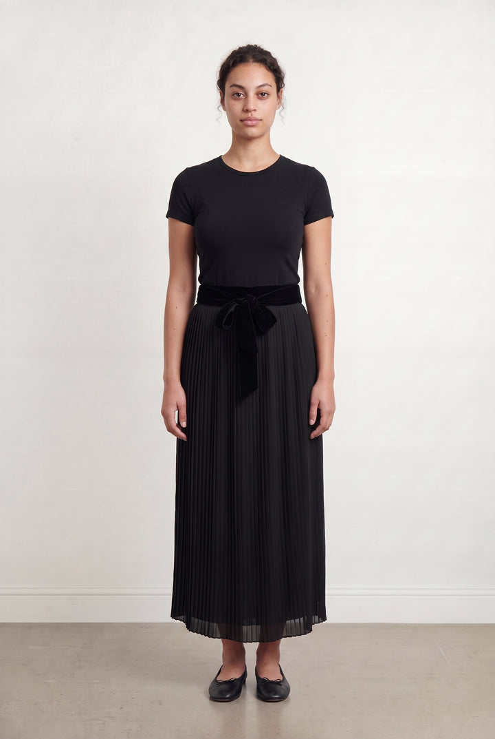 Jupe Plissée Noire - Taille L/40 de la marque The Kooples | PARAD108645 - Vendu par Paradigme - Image 1