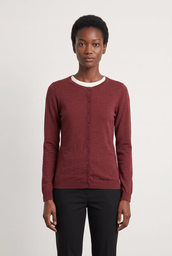 Cardigan Bordeaux - Taille S/36 de la marque Rodier | PARAD108649 - Vendu par Paradigme - Image 1