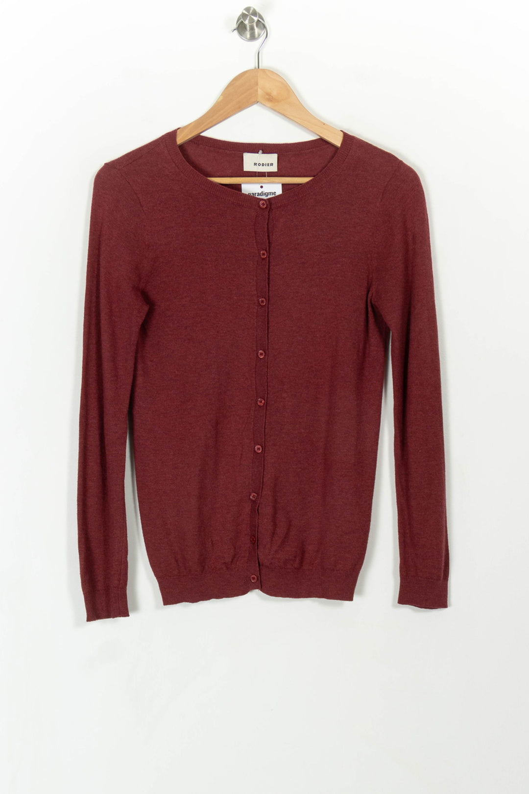 Cardigan Bordeaux - Taille S/36 de la marque Rodier | PARAD108649 - Vendu par Paradigme - Image 2