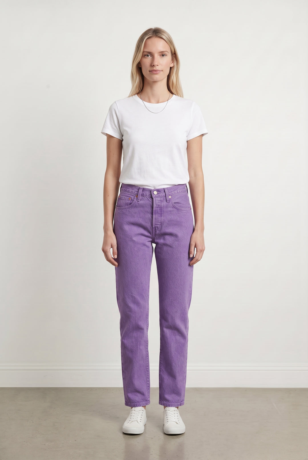 Jean Droit Violet - Taille S/36 de la marque Levi's | PARAD108650 - Vendu par Paradigme - Image 1