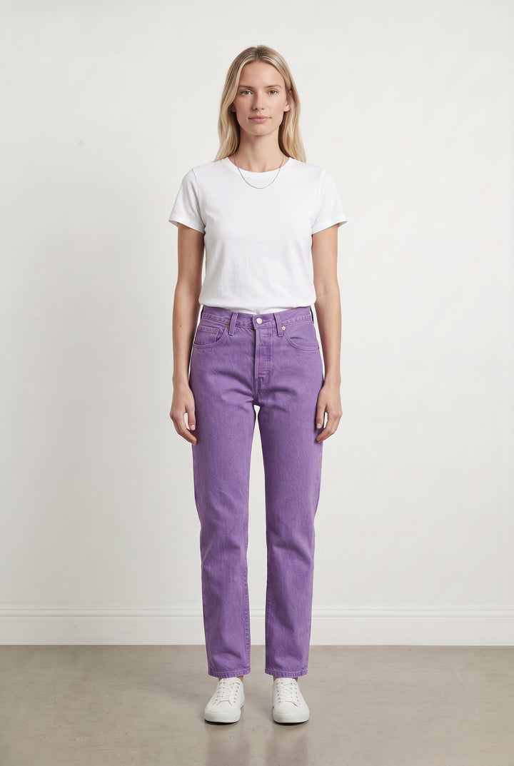 Jean Droit Violet - Taille S/36 de la marque Levi's | PARAD108650 - Vendu par Paradigme - Image 1