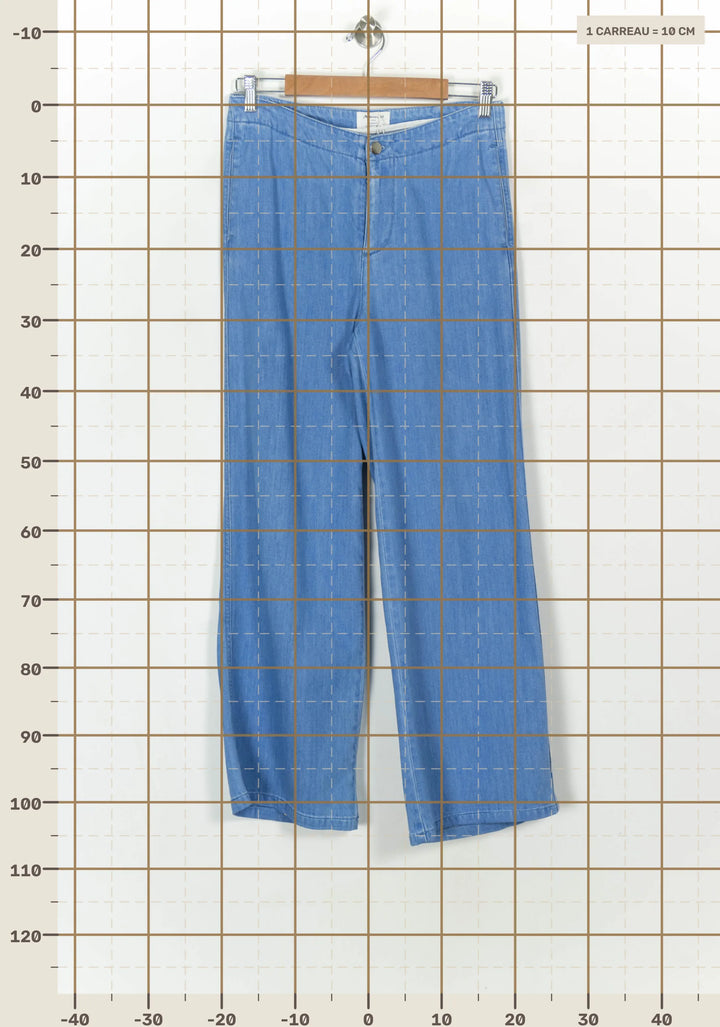 Jean Large Bleu - Taille M/38 de la marque Maison 123 | PARAD108654 - Vendu par Paradigme - Image 4