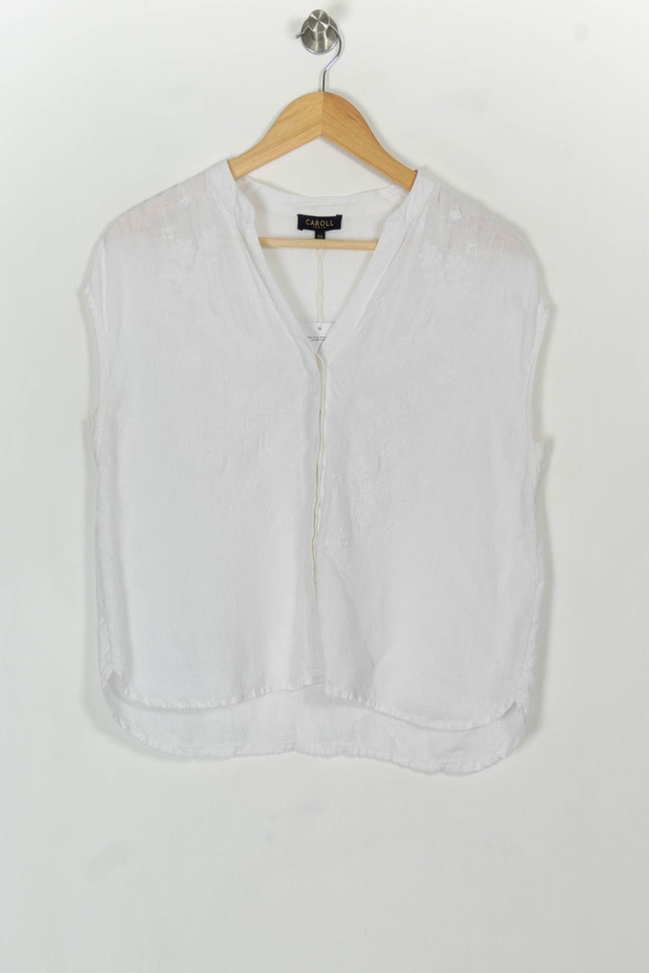 Blouse Blanche - Taille M/38 de la marque Caroll | PARAD108657 - Vendu par Paradigme - Image 2